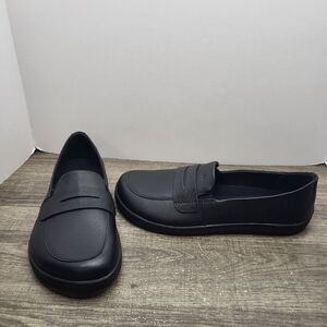 Be Lenka Buena All Black Leather Barefoot Moccasins Loafers 39 EU Size 7 US